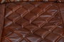 GINER Y COLOMER Chaise en cuir naturel avec piètement métal marron et noir - Assise 45 cm de large